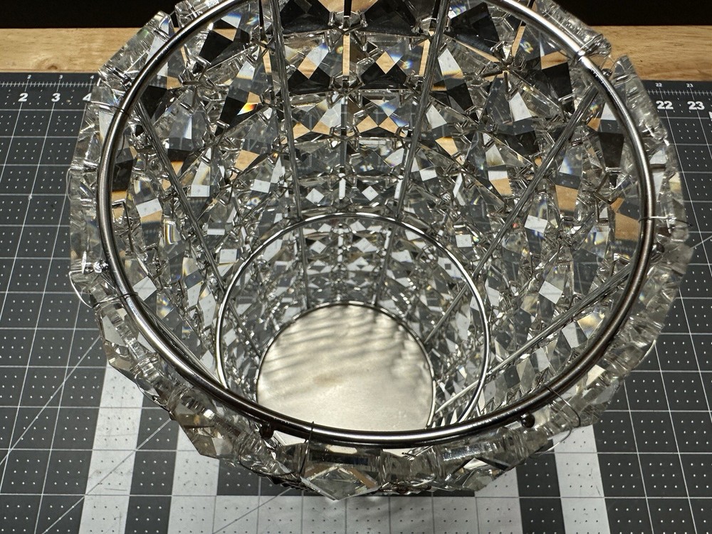 Decorative Multifaceted Gem Sparkly Vase For Candle Brushes Container