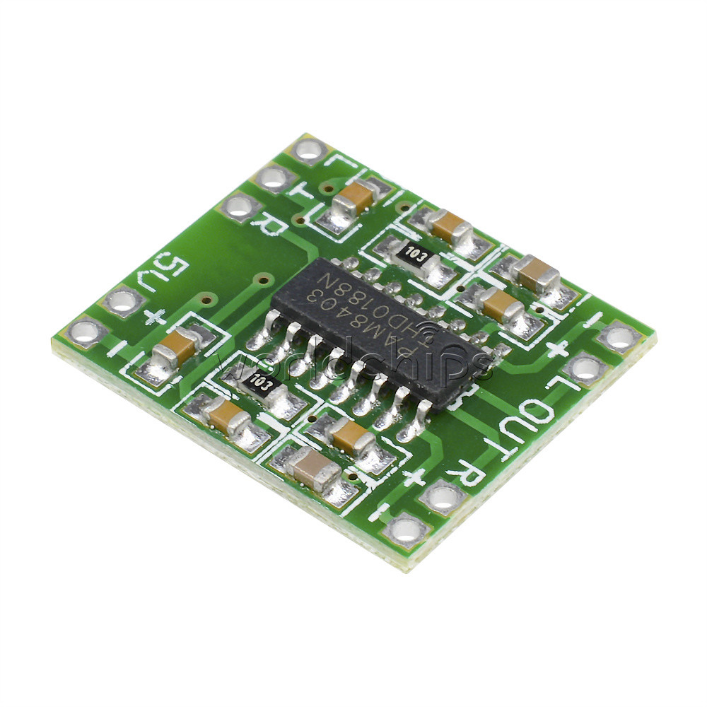 5pcs PAM8403 Mini 2 Channel Stereo 3W Class D Audio Power Amplifier Module Board