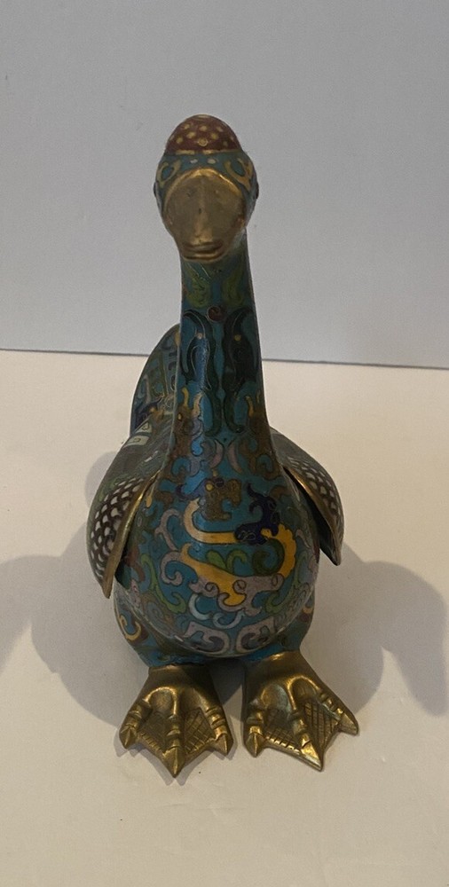 Vintage Beautiful Cloisonné Duck Censer