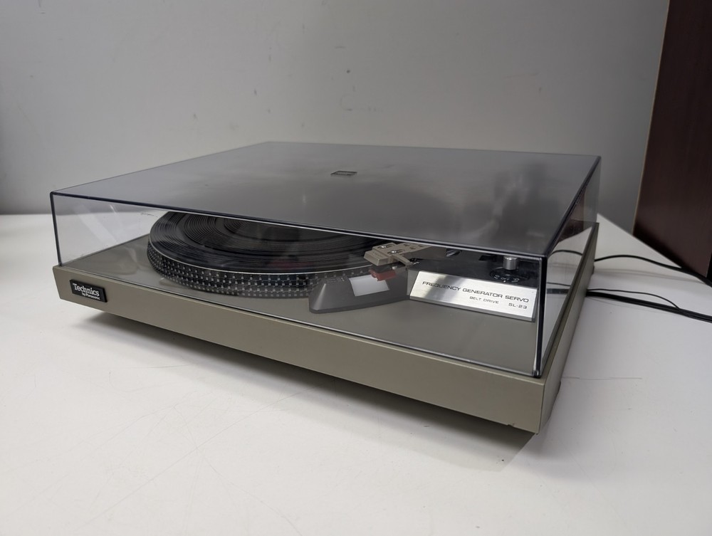 Technics SL-23 Turntable Pioneer Headshell Tested Working