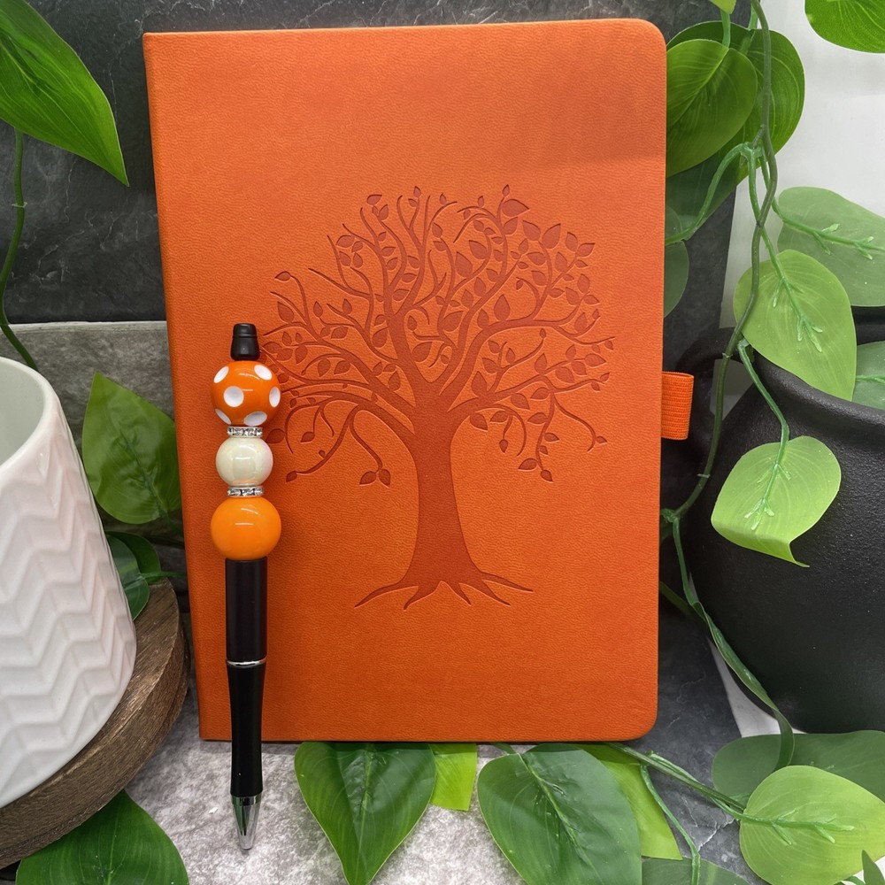 5.7 X 8" Leather Journal Lined 160 Pages Diary Notebook & Matching Pen Bundle 39
