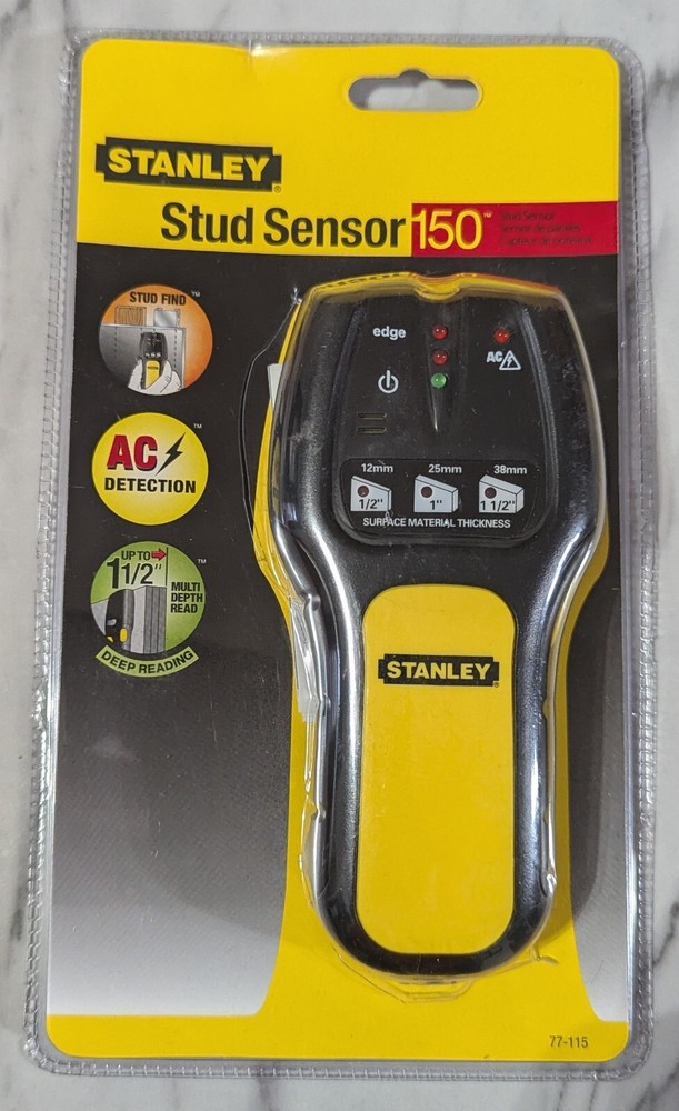 STANLEY STUD FINDER SENSOR 150 BATTERY OPERATED AC POWER DETECTION