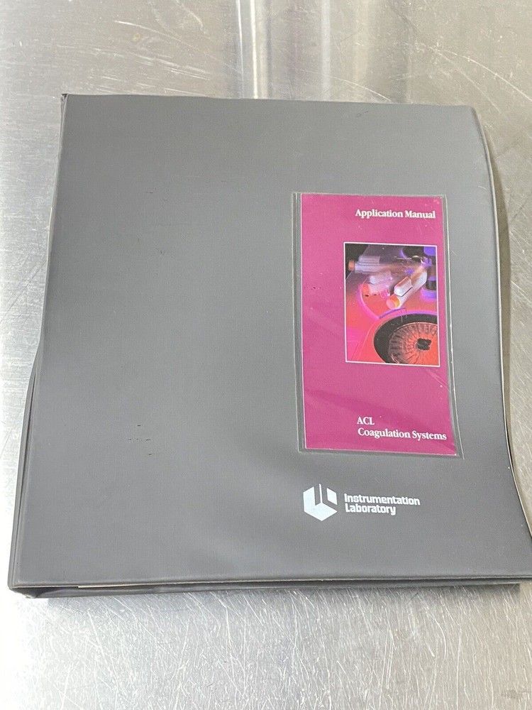 Instrumentation Lab ACL Blood Coagulation System- Users Guide / Instruction Book