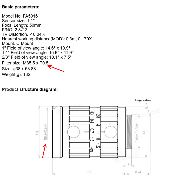 Neutral Density Filters(ND filter) Transmittance 0.1%