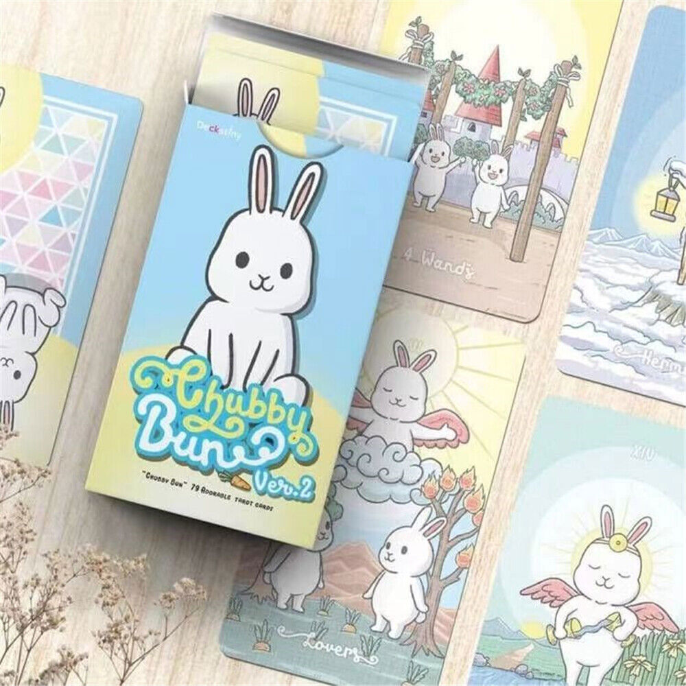 Chubby Bunny Tarot Deck Cards Divination Oracle Tarot Board Game