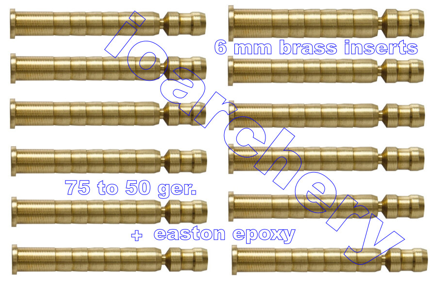 6 MM Brass H Break-Off 8-32 Inserts 12 pk.