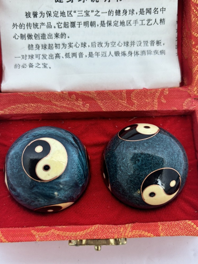 Musical Chinese Baoding Meditation Balls Yin Yang