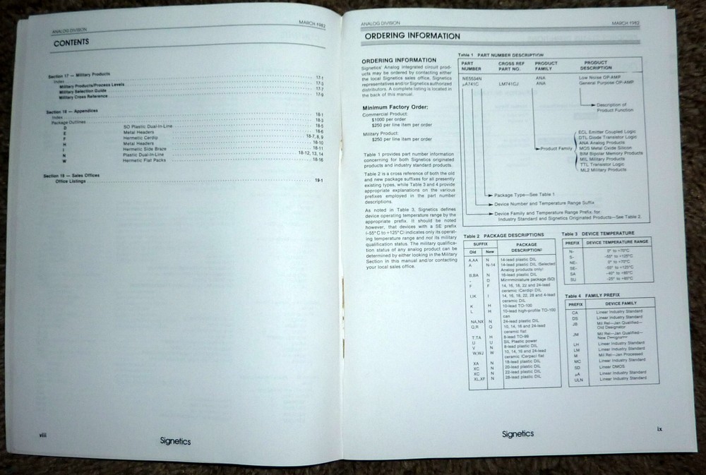 1982 Signetics Analog Data Manual