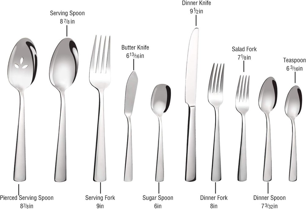 45-Piece Flatware Sets Silverware Set for 8 Durable Stainless Steel Tableware