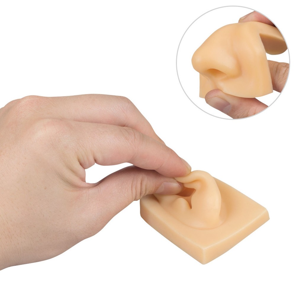 2pcs Soft Silicone Nose Model High Simulation For Practicing Suture