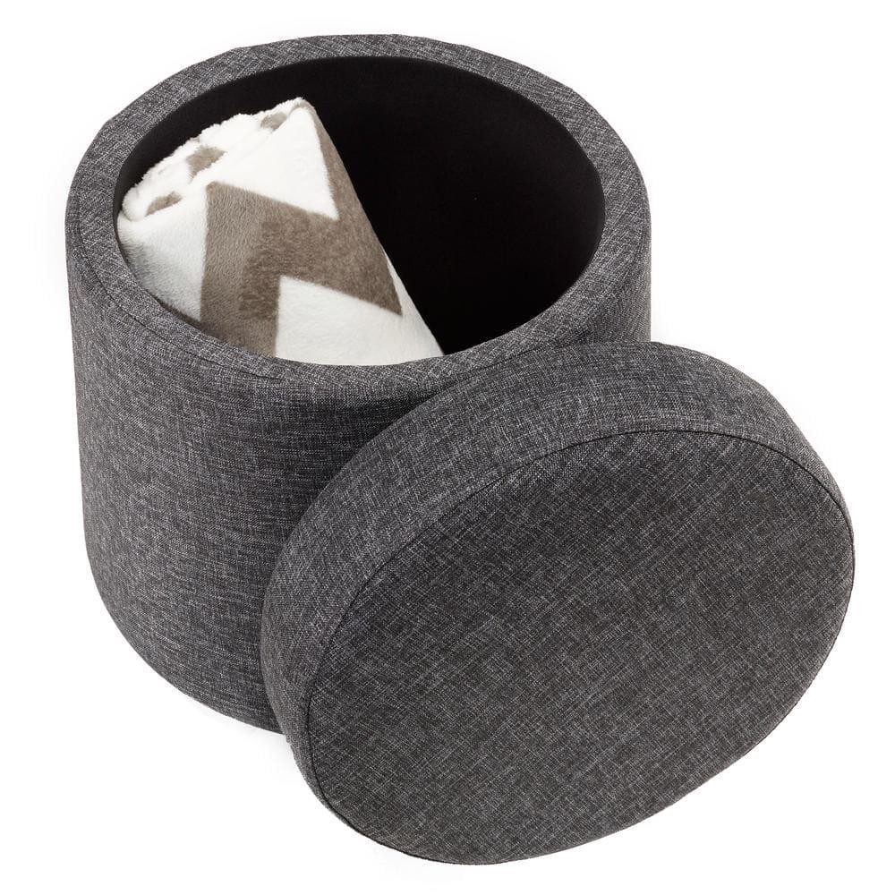 Modern Gray Rocking Wobble Storage Ottoman
