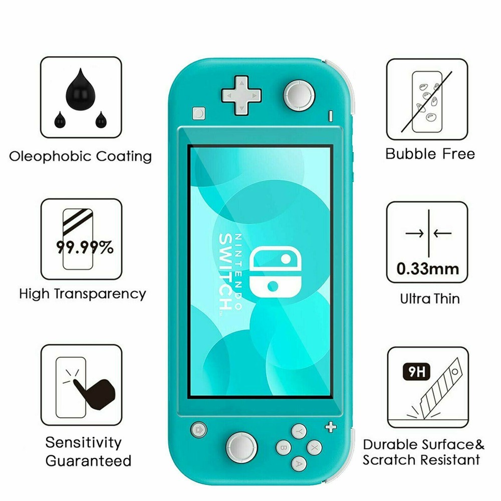 2-Pack Tempered Glass Screen Protector for Nintendo Switch Lite Gaming System