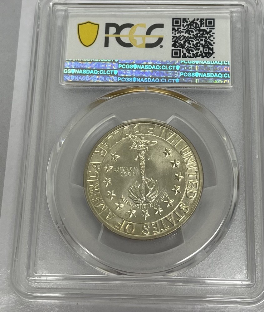 1936 D Columbia Commemorative Silver Half Dollar PCGS MS65