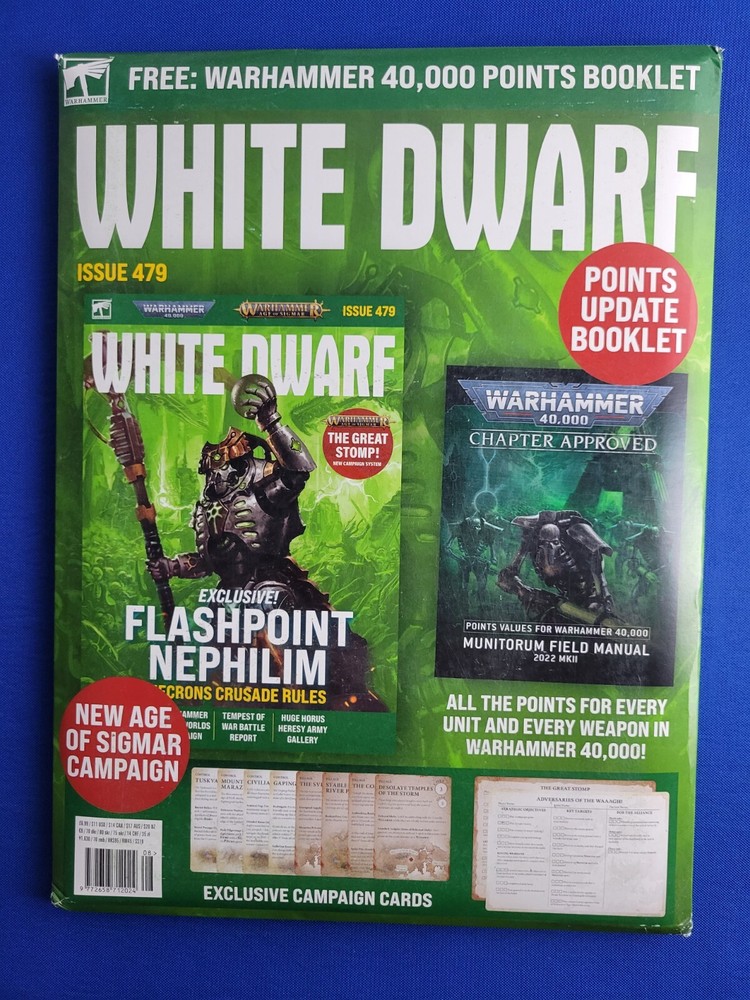 White Dwarf Magazine Issue #479 with Points Booklet Update - Warhammer 40k