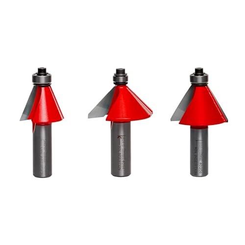 Freud 89-250 3Piece Chamfer Bit Set, Multi, One Size