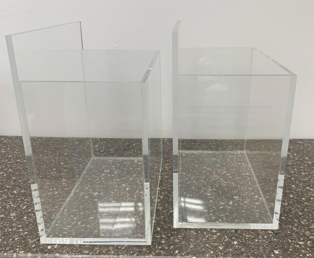 3/16" Thick Clear Acrylic Storage Organizers Containers 2pc