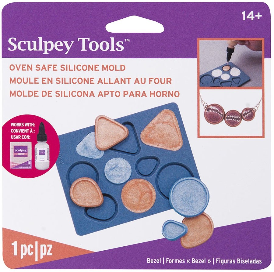 Polyform APM8-80 Sculpey Silicone Bakeable Mold-Bezel