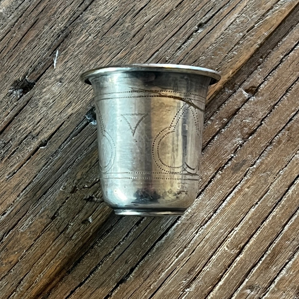 Antique Silverplate Vodka, Beaker, or Kiddush Cup
