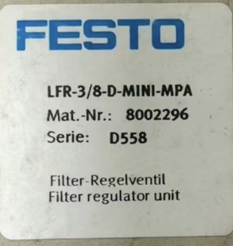 1PC FESTO 529181 LFR-3/8-D-MINI-MPA 8002296 Filter Pressure Reducing Valve