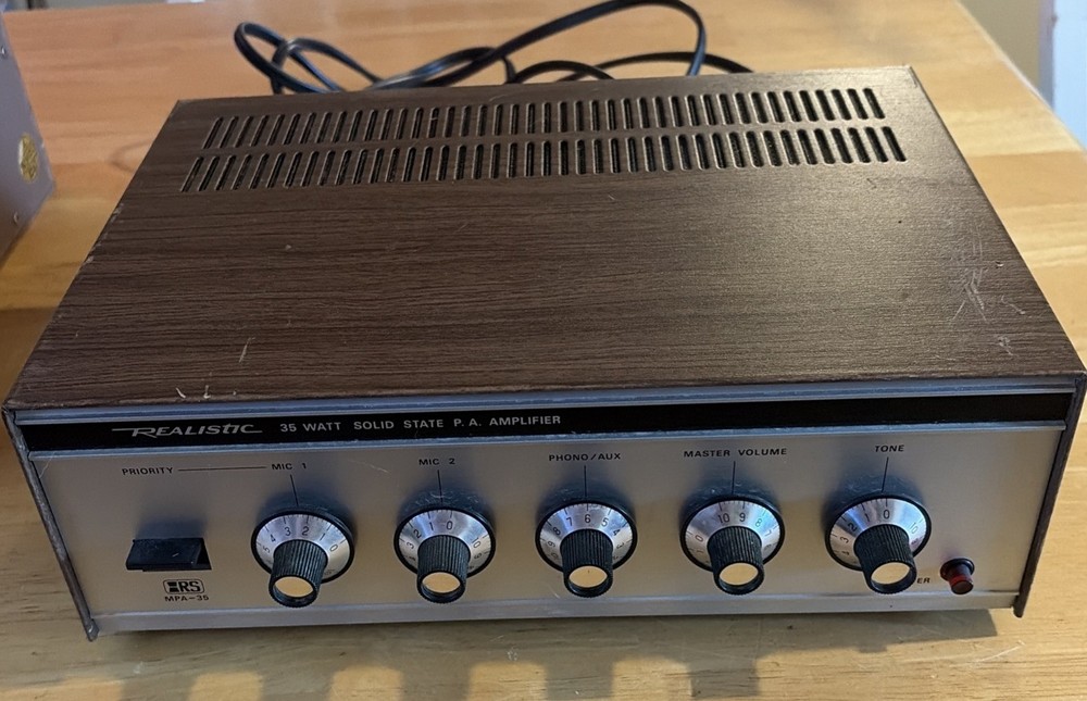 Vintage Realistic Amplifier Solid State PA MPA-35 32-2022