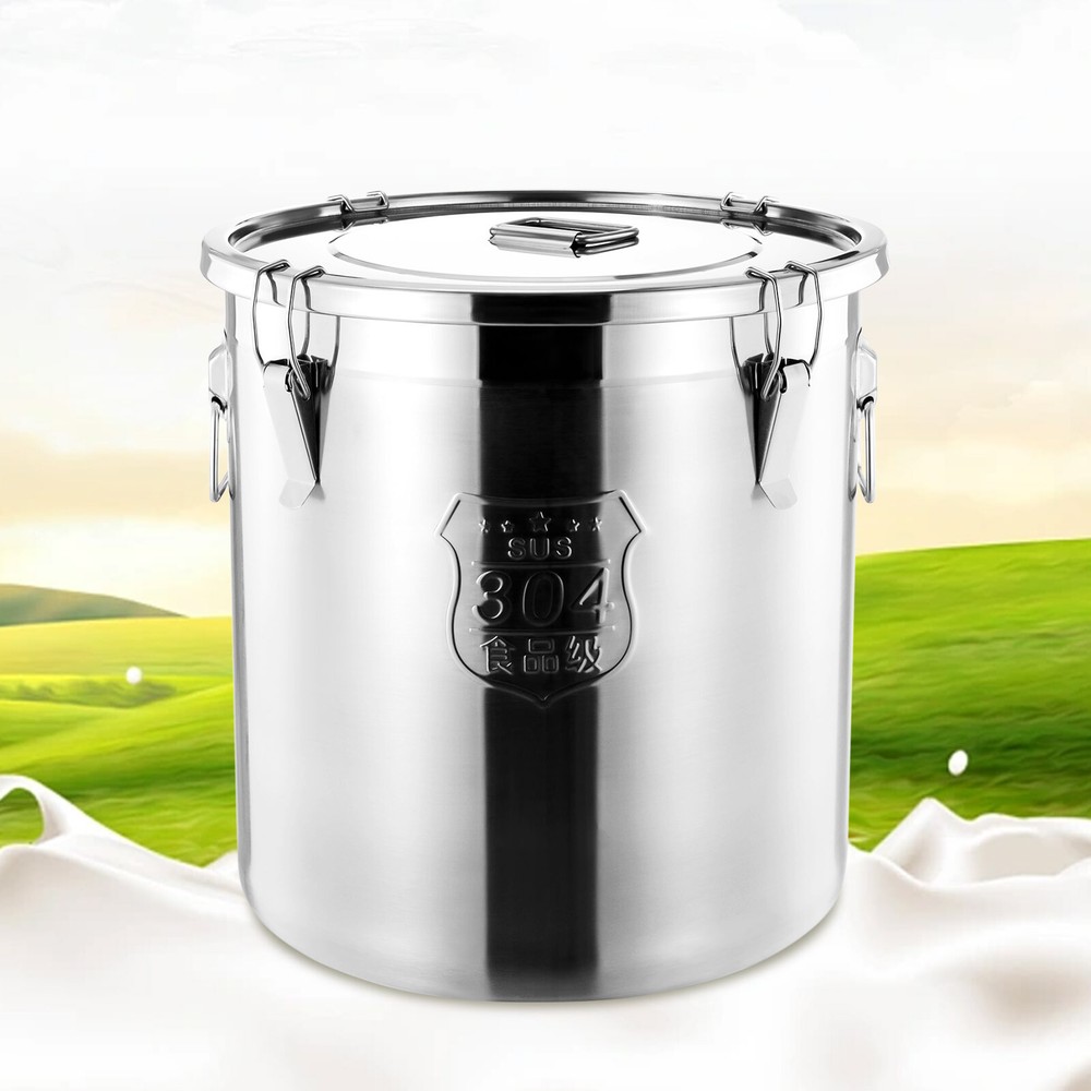 80 Lbs. Capacity Rice Dispenser Grain Storage Container, White