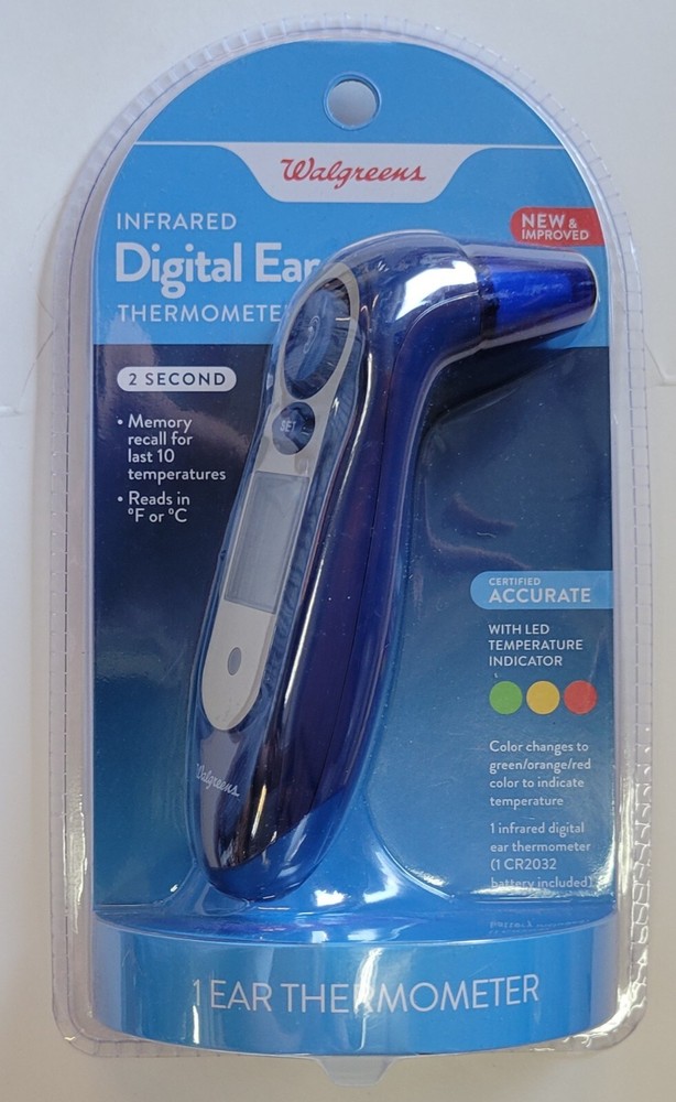 Infrared Ear Digital Thermometer Memory Recall Last 10 Temperatures
