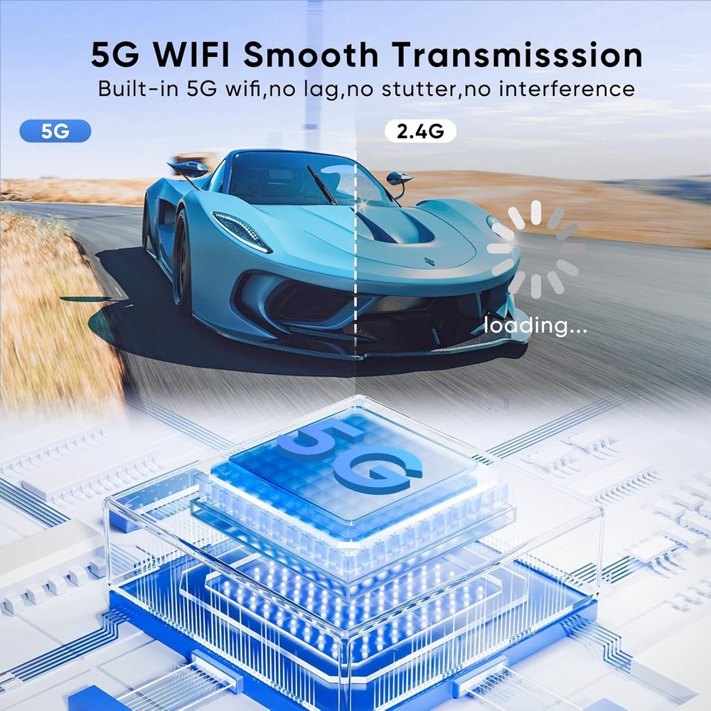 4K Wireless HDMI Transmitter & Receiver - Lightweight, 8K Adapters Included