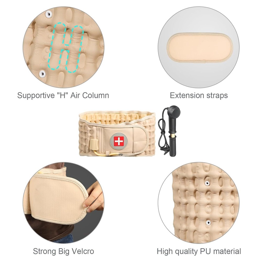 Decompression Back Brace Lumbar Belt Spinal Support & Extender Belt Air Traction