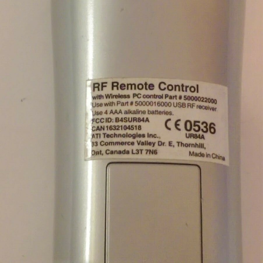 ATI RF P10704C Remote Control 5000022000