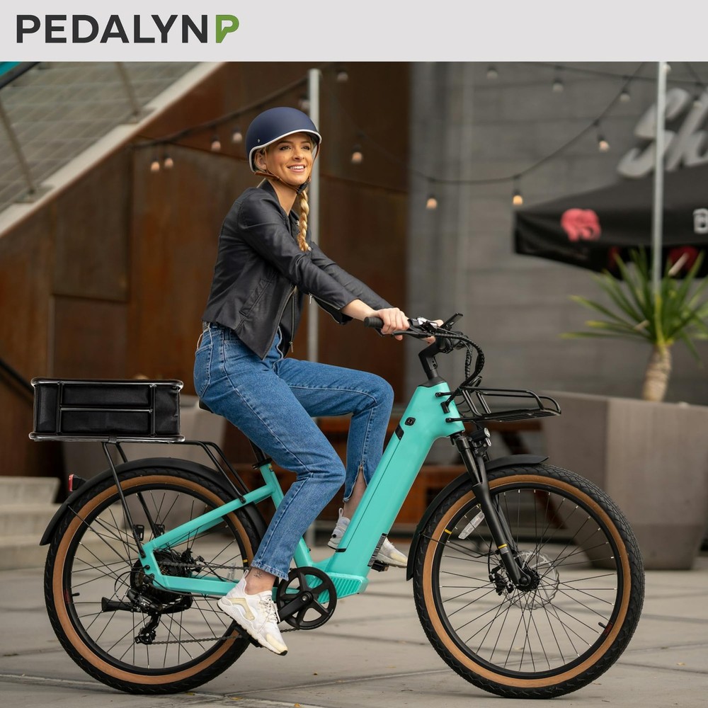 Rear Cargo Rack for E-Bikes – Universal Bicycle Rack with Cargo Net, Rain Cov...