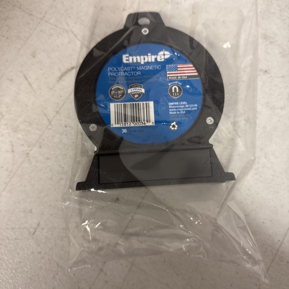 Empire Level 360� Measuring Range, Magnetic Base Dial Protractor