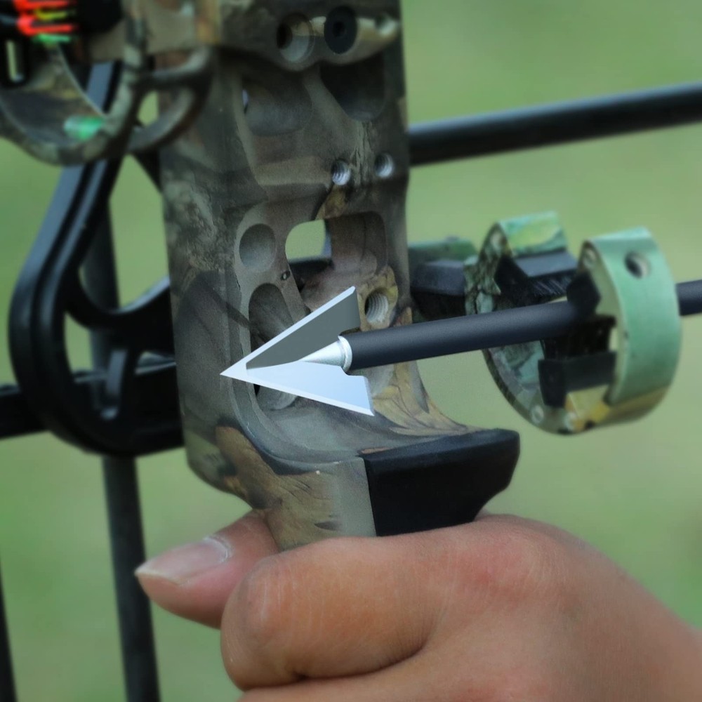DEEPOWER 4-Pack Archery Broadhead 3 Blade 125/100 Grain Broadhead Solid Hunti...