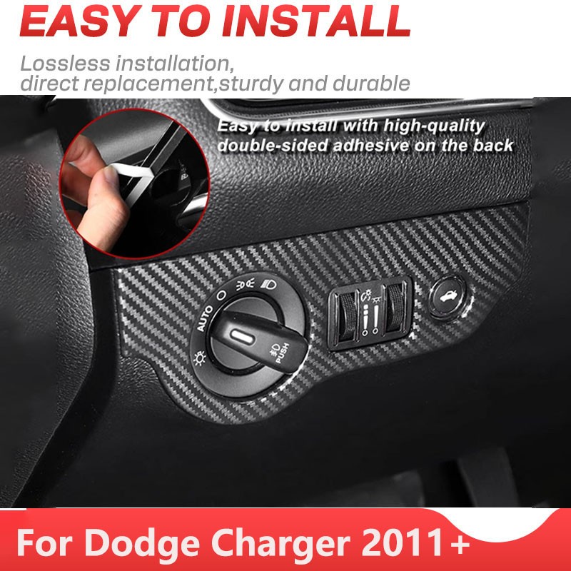 Suitable For Dodge Charger2011+Headlight Switch Panel Decorative StickerInterior