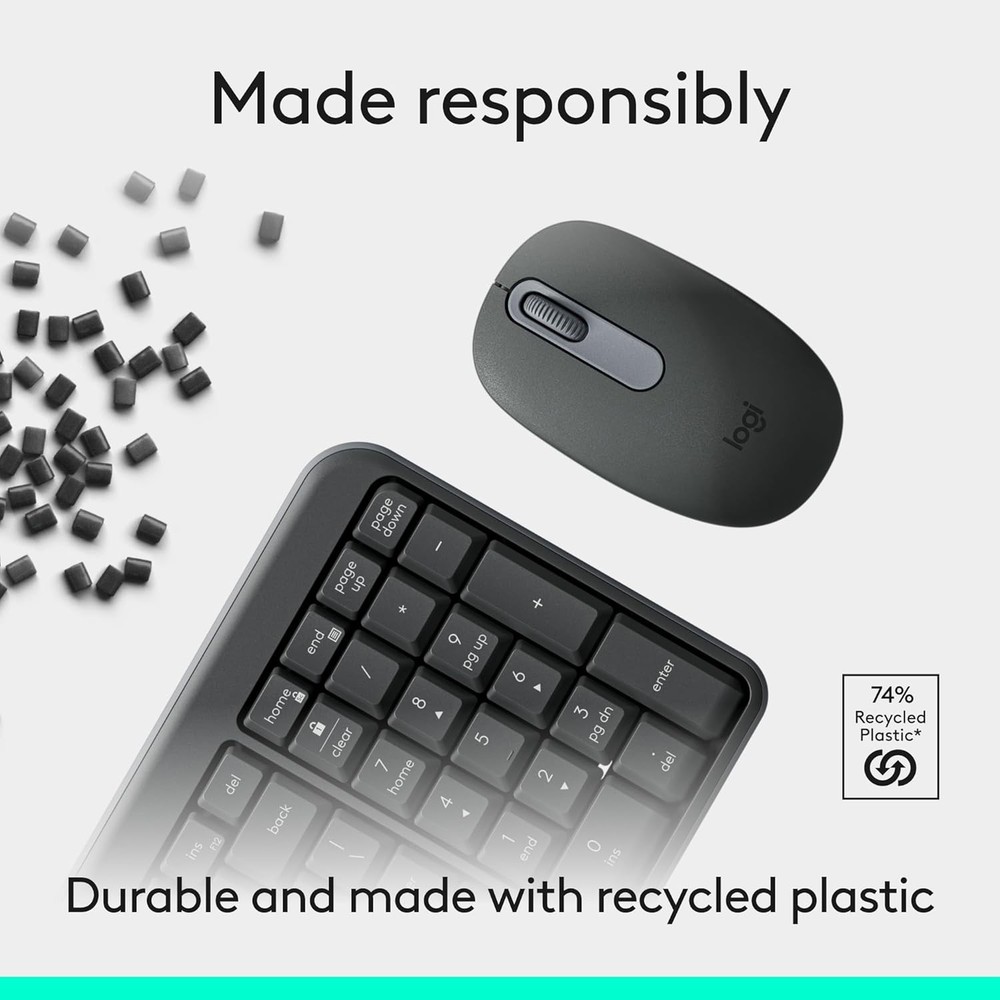 Logitech MK250 Bluetooth Wireless Mouse and Keyboard Combo Compact Keyboard