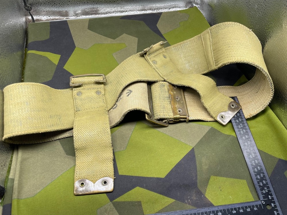 Original WW1 British Army 1908 Pattern Webbing Belt - Approx Size 40" Waist