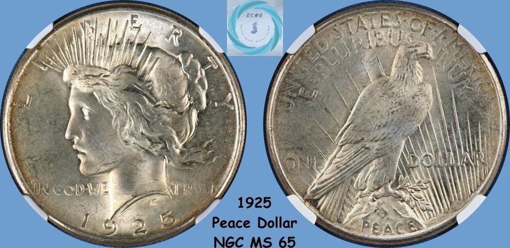 1925 Peace Dollar NGC MS 65 - Impeccable Gem Specimen!