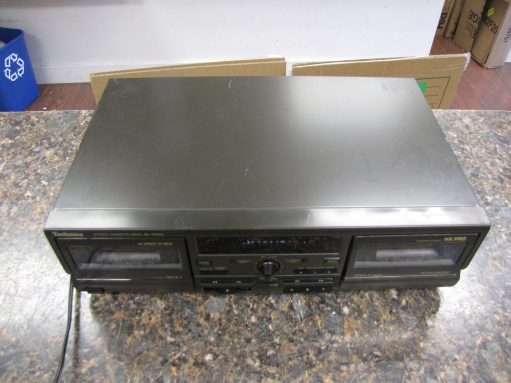 Technics RS-TR373 Double Auto-Reverse Stereo Cassette Deck HX PRO as-is