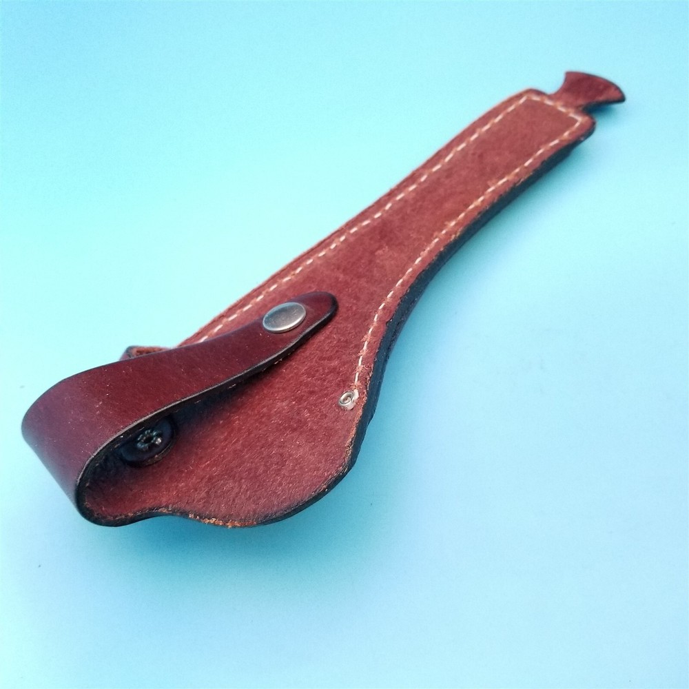 Fixed Blade Leather Knife Sheath Only Holster Curved Plier Tool Belt Case Left