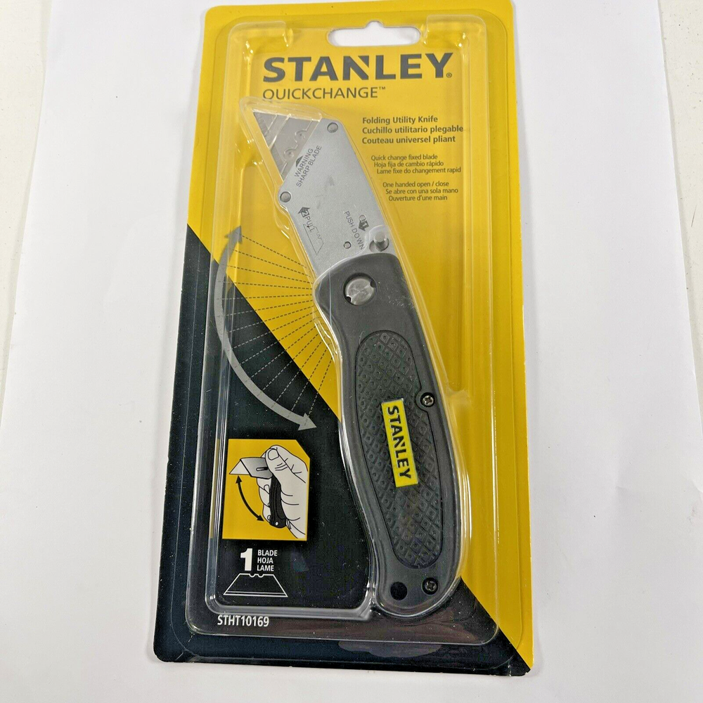 NEW 2016 Stanley Quickchange Fixed Blade Folding Utility Knife #STHT10169