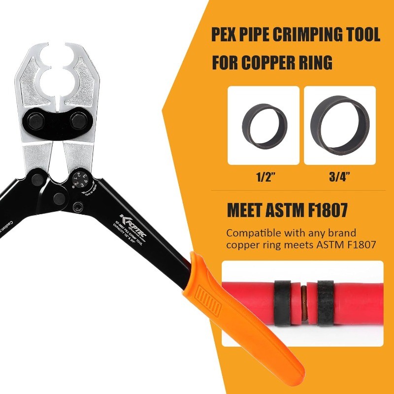 KF CPTEC PEX Crimper for Copper Rings ASTM