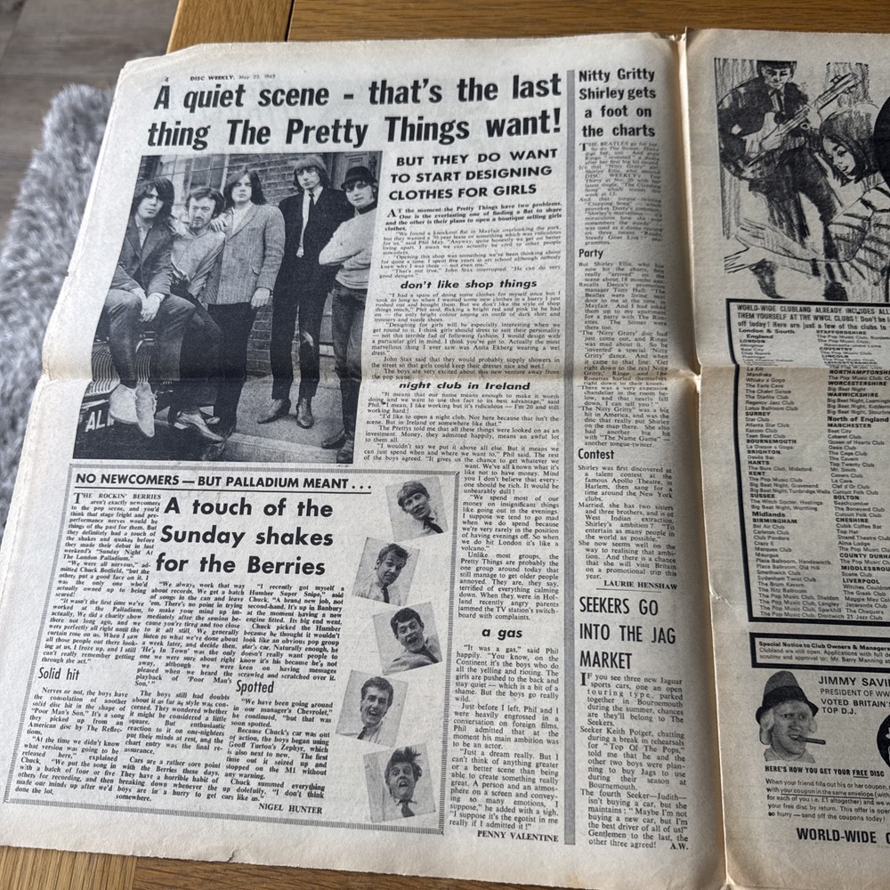 Disc Weekly Newspaper - May 22nd 1965 - EMI Front Cover