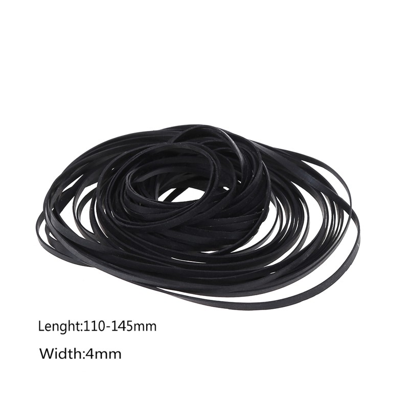 50x 4mm Universal Assorted Flat Rubber Belt for Recorders DVD Drives