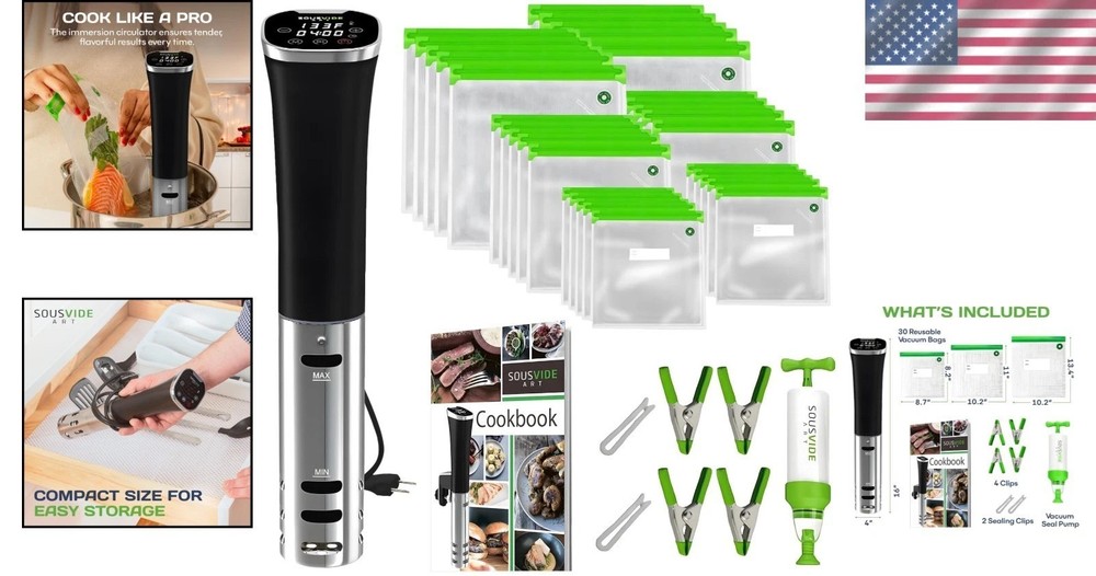 Stainless Steel Sous Vide Machine with Digital Timer for Precision Cooking
