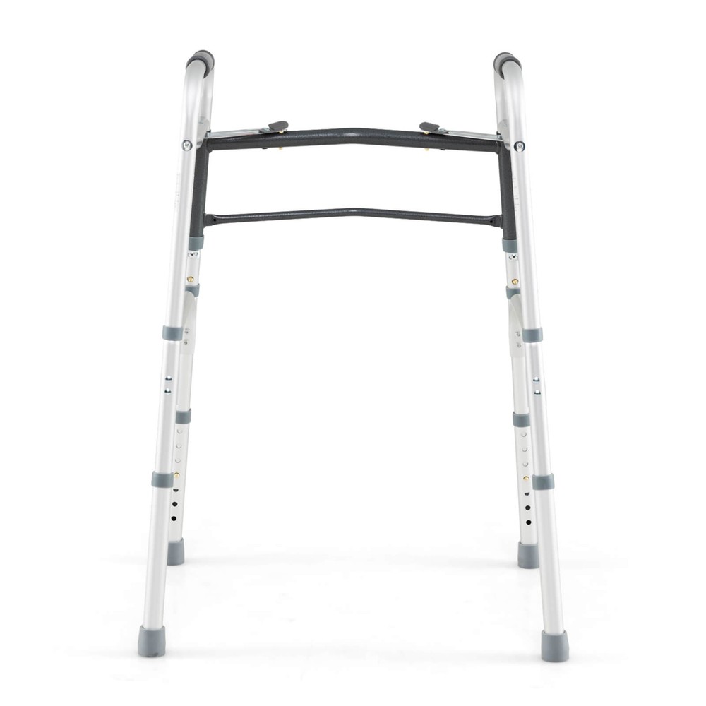 7-Level Adjustable Height, Lightweight Aluminum Mobility Aid, 2-Button Folding