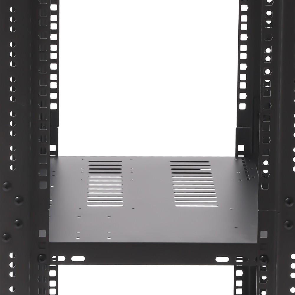 18U 18.5" 4 Post Open Frame Network Server Rack Adjustable Partition 0-31.5''