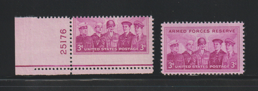 US EFO ERROR Stamps: #1067 Armed Forces PNS: Big Misperf & Normal. MNH