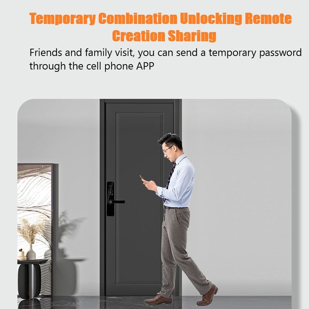 Face Recognition Tuya Wifi Smart Door Lock Visual Intercom Fingerprint