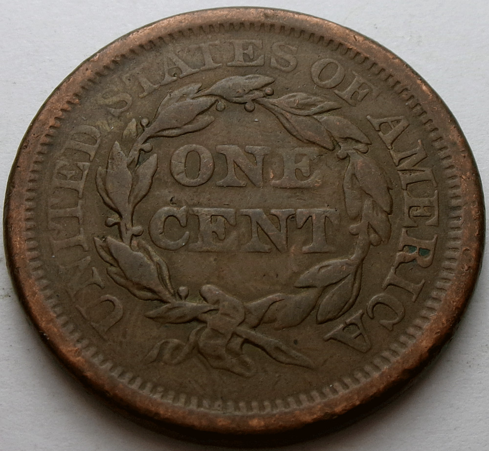 1850 Braided Hair Large Cent