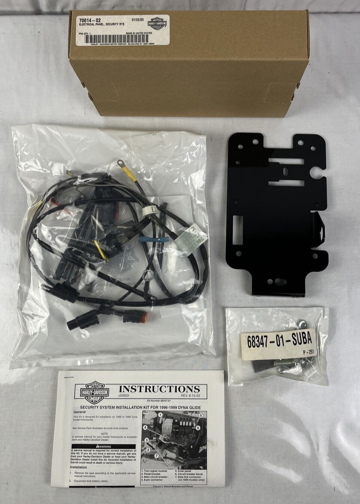 HARLEY DAVIDSON GENUINE SECURITY SYSTEM INSTALL KIT 68347-01