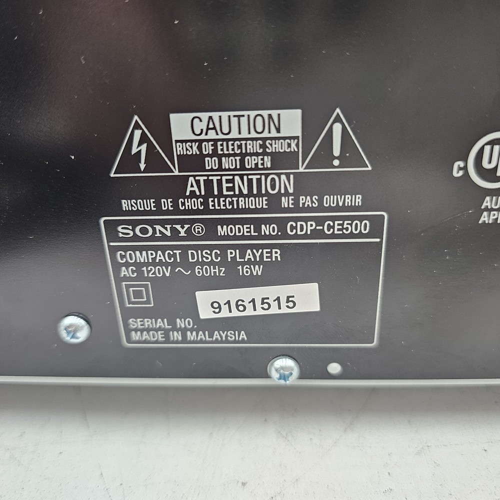 Sony CDP-CE500 Compact Disc Player CD 5 Disc Changer w/ USB Recording & Remote